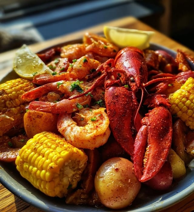 Old Bay Whole Lobster Boil.
