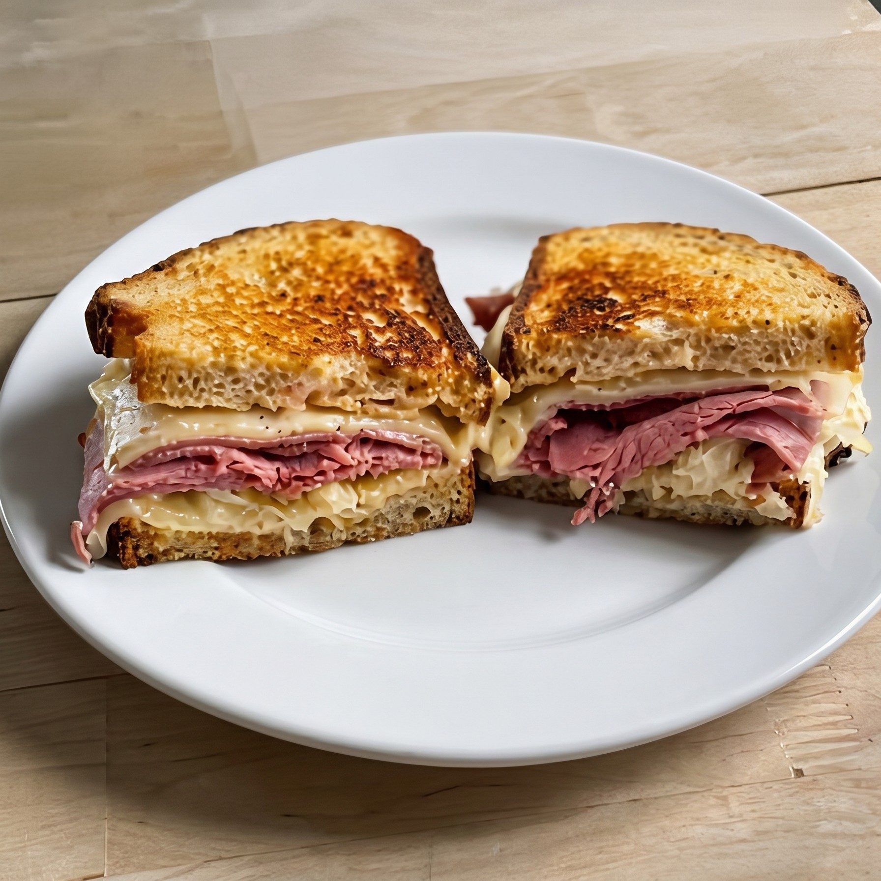 Grilled Corned Beef Reuben.