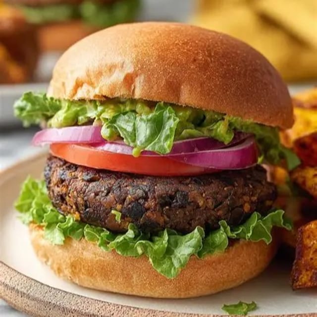 Black Bean Chipotle Burger.