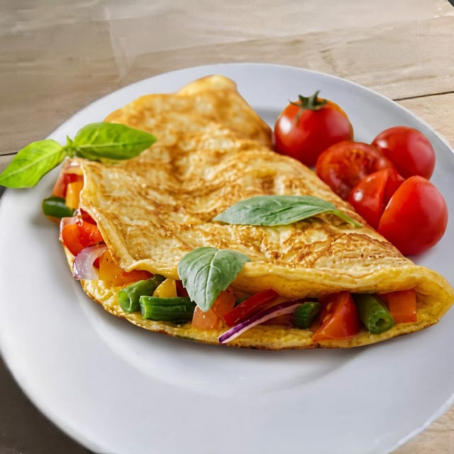 Vegetable & Cheese Omelet.
